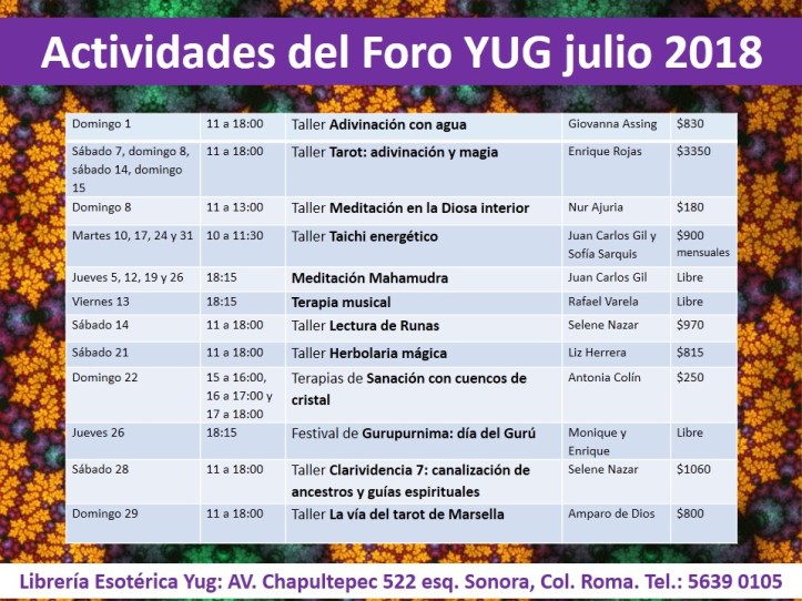 Actividades julio 2018
