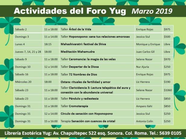 actividades marzo